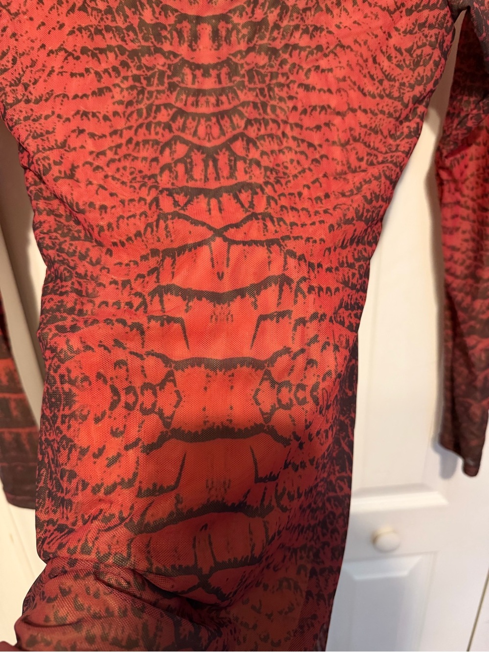 Ramona LaRue by Arianne Red & Black Snake-Print Dress - Picture 6 of 8